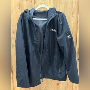 Huk style Black Hooded Jacket XXL
